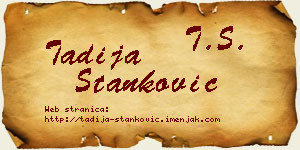 Tadija Stanković vizit kartica